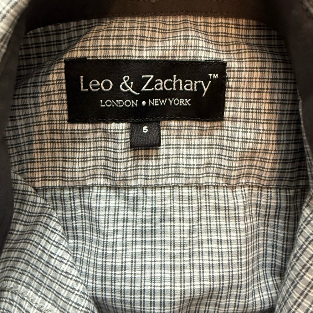 Kids Gray Checkered Button Down Shirt